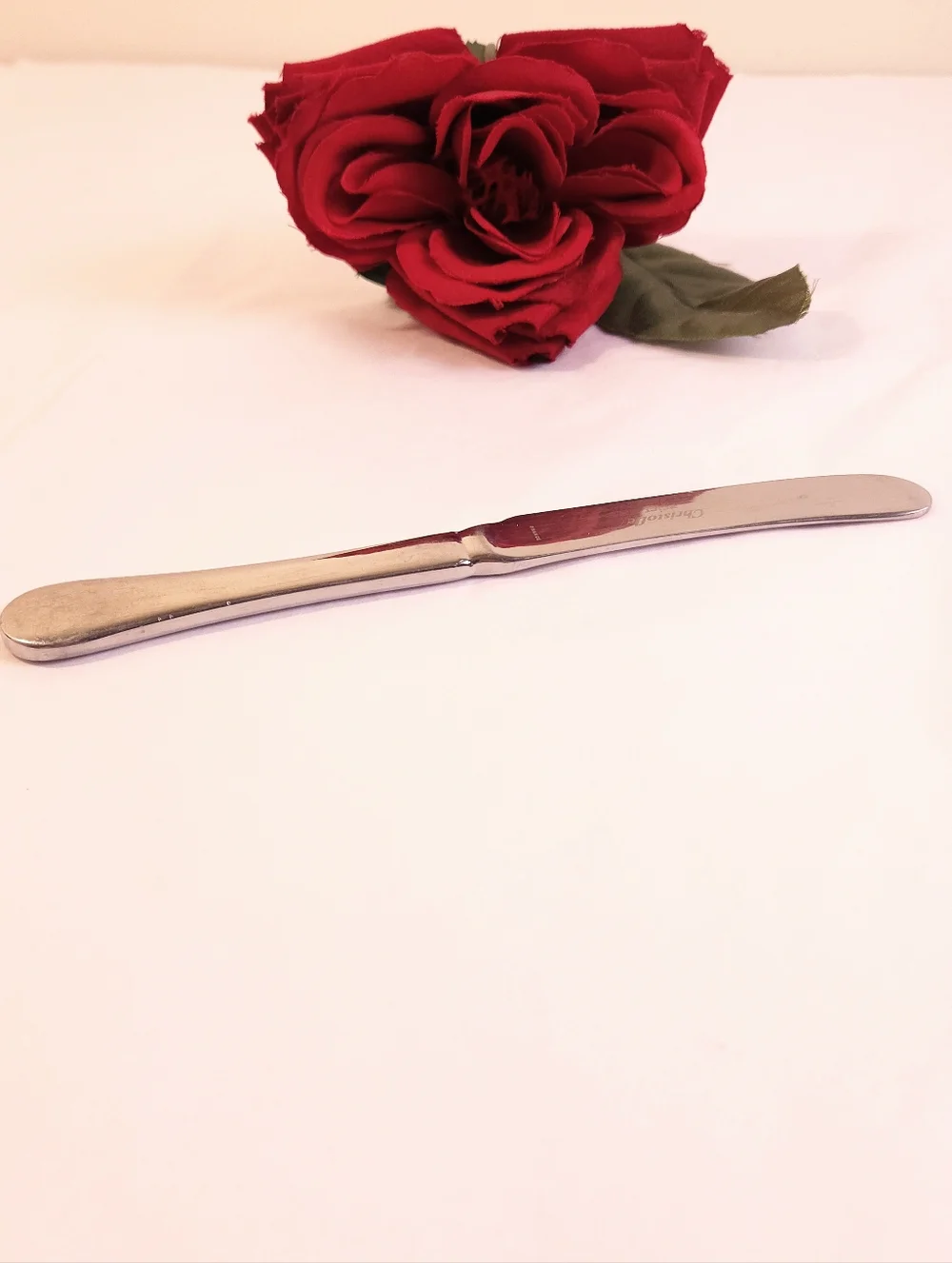 Vintage Silver Plated Christolfe Acier Butter Knife Spreader France 6.5